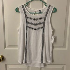 Old Navy White/Black Sleeveless Top - NWT